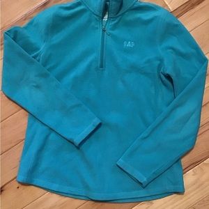 Gap turquoise quarter zip fleece Small